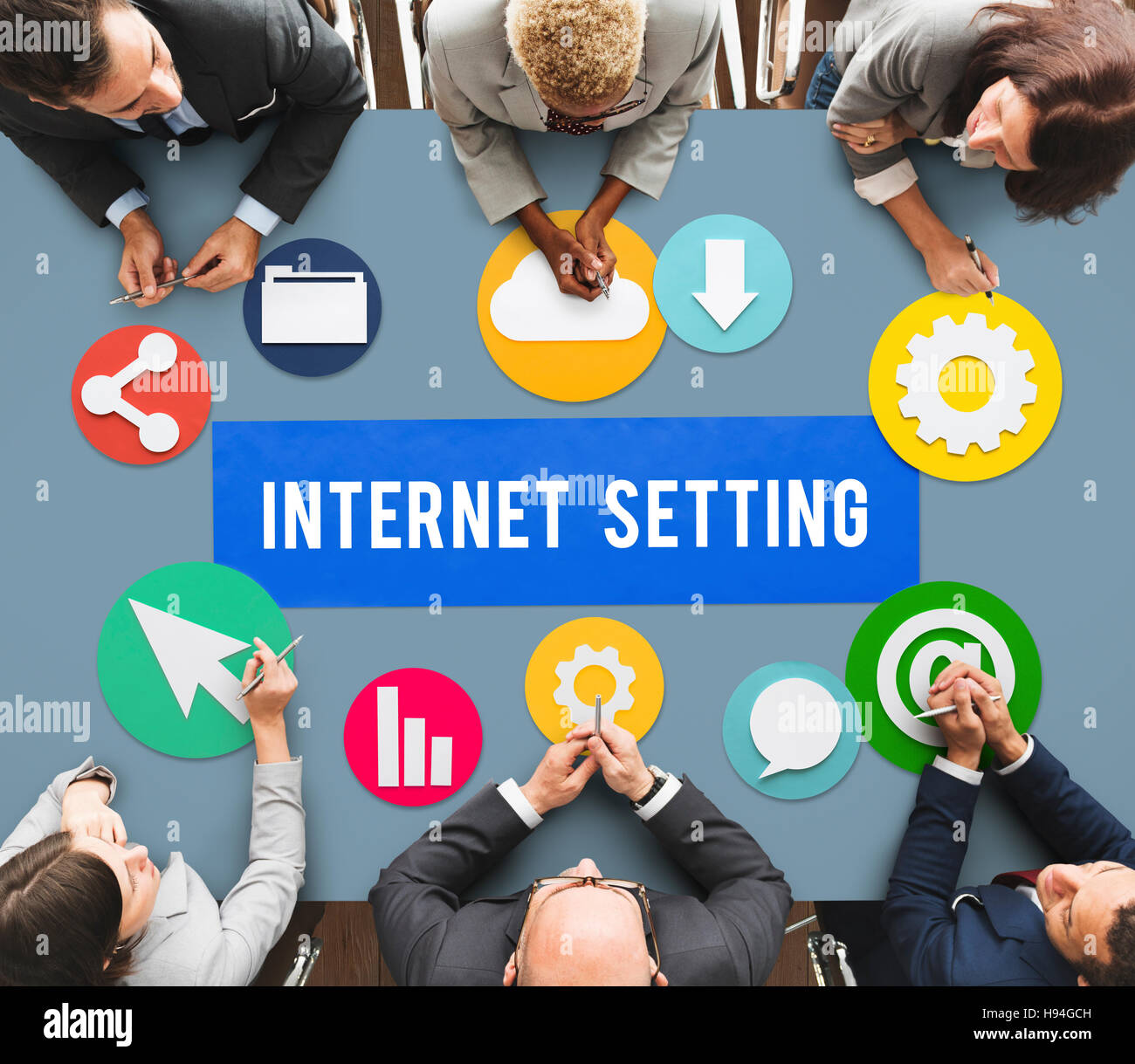 Internet Setting Technology Online Cloud Network Concept Stock Photo ...