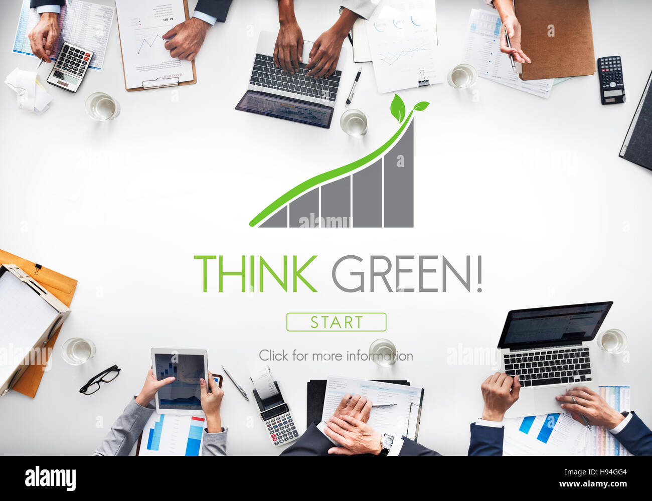 Think Green Conservation Ecology Environment Concept Stock Photo - Alamy