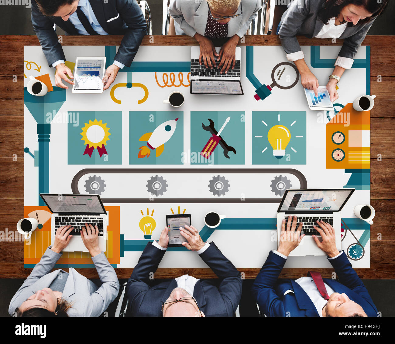 Automation Processing Industry Machinery Concept Stock Photo - Alamy