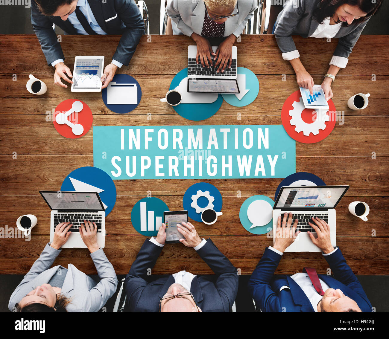 Information Superhighway Online Network Connect Concept Stock Photo