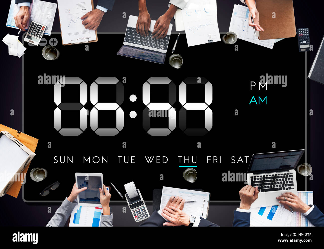 Clock Duration Time Leisure Hour Concept Stock Photo Alamy