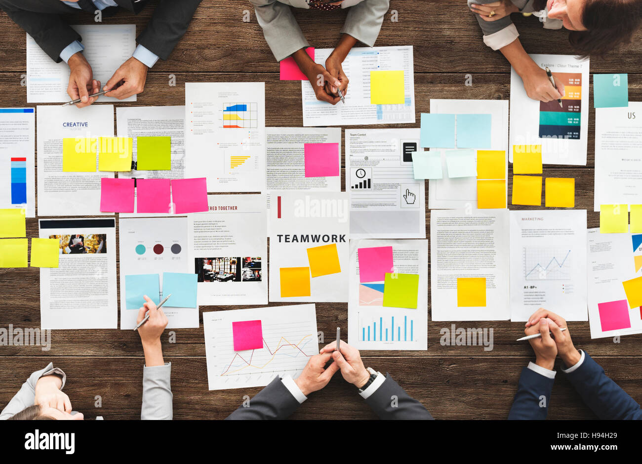 Business People Diverse Brainstorm Meeting Concept Stock Photo - Alamy