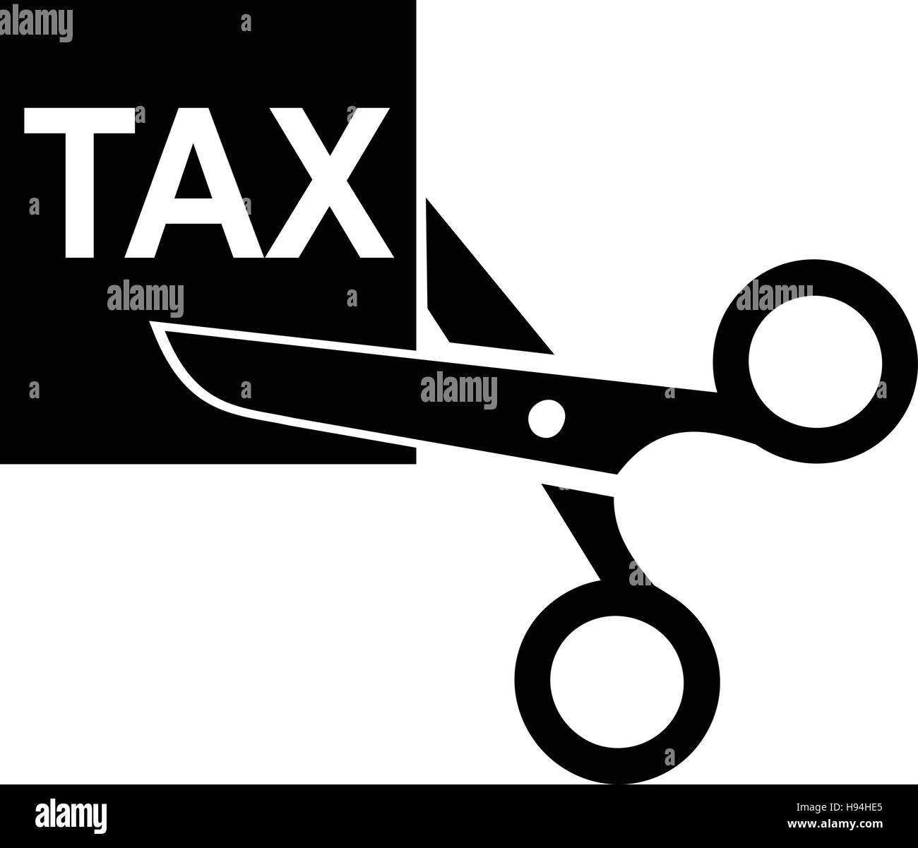 Tax Cut Icon Stock Vector
