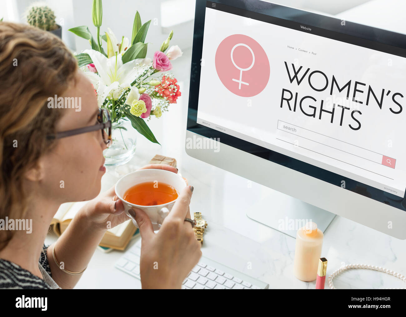 Woman Righter Women Rights Female Woman Girl Lady Feminism Concept Stock Photo - Alamy