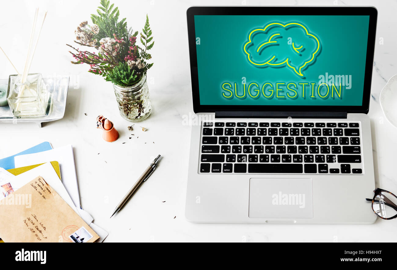 Brainstorm Ideas Sharing Solution Graphic Concept Stock Photo - Alamy