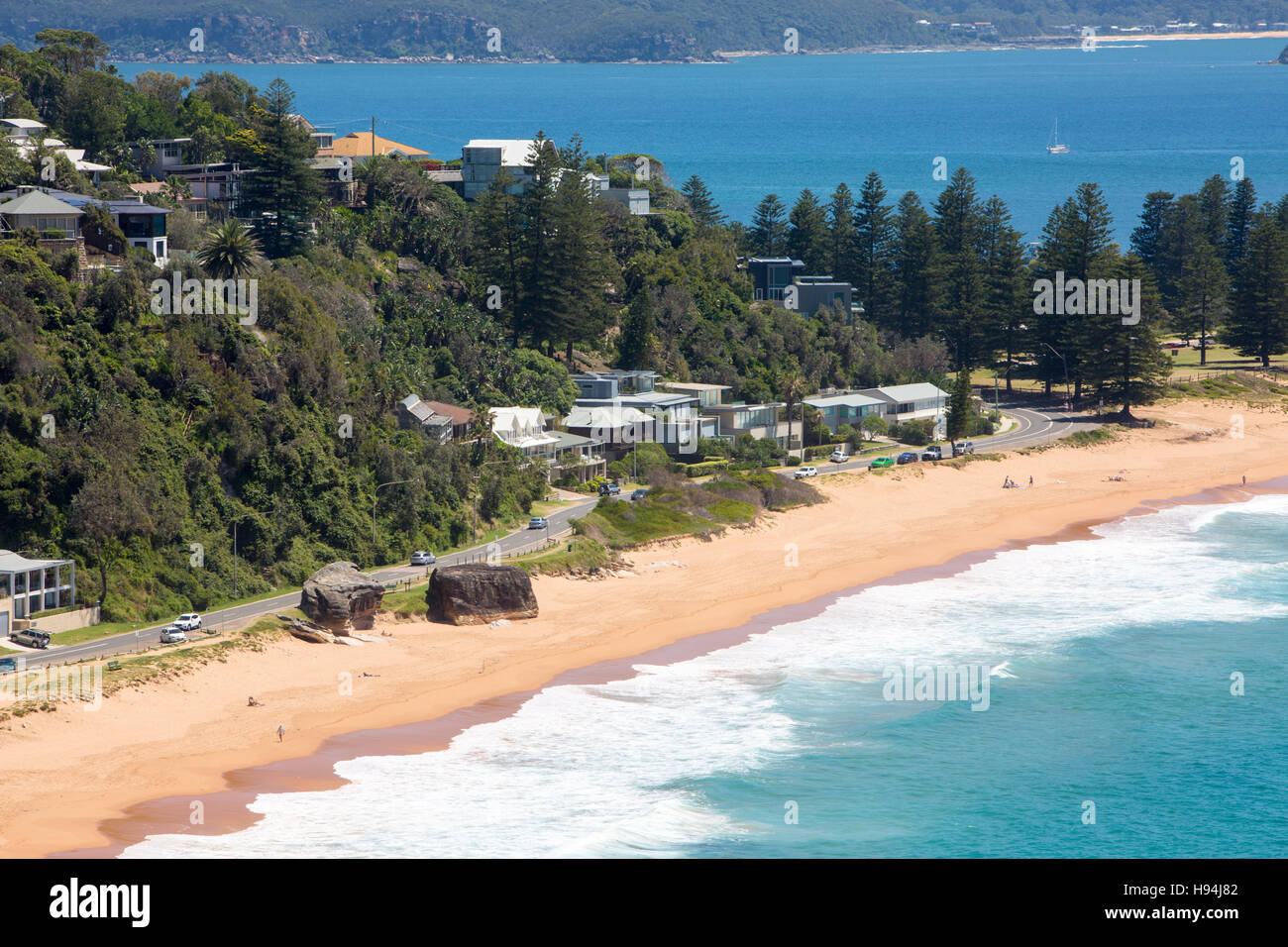 Aerial view palm beach pittwater hi-res stock photography and images ...