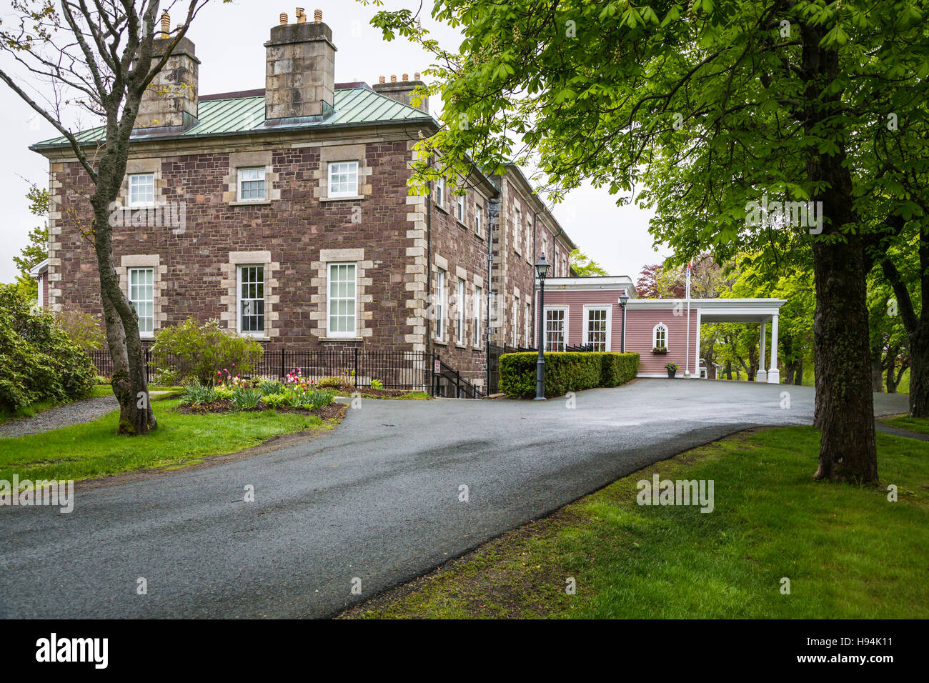 An exterior view of Government House in St. John's, Newfoundland and