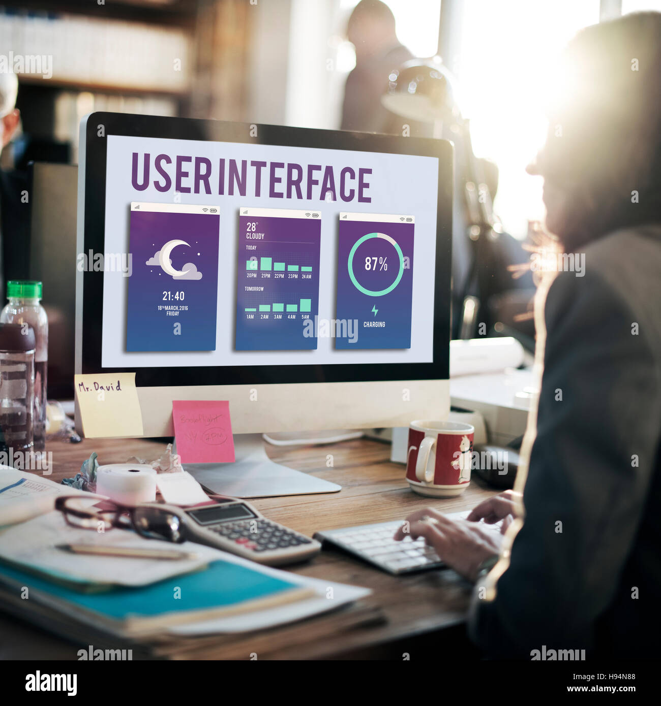 User Interface Operating System Electronic Technology Concept Stock ...