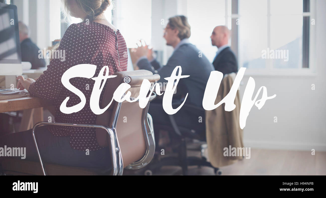 Start Up Business Enterprise Ideas Launch Mission Concept Stock Photo