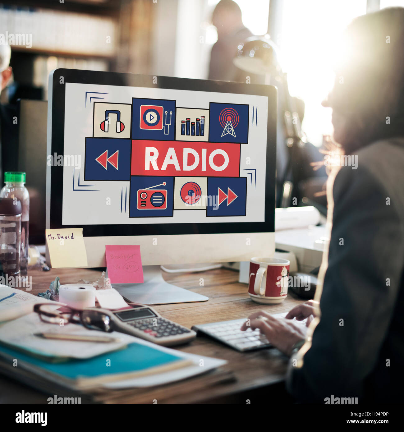 Radio Music Listening Rhythm Signal Concept Stock Photo