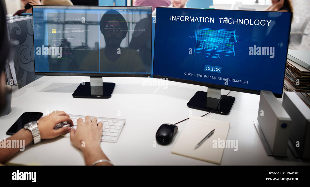 Information Technology Digital Data Electronic Concept Stock Photo