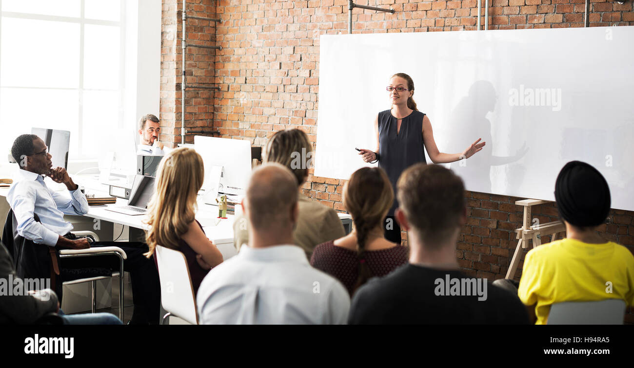 Business Team Training Listening Meeting Concept Stock Photo - Alamy