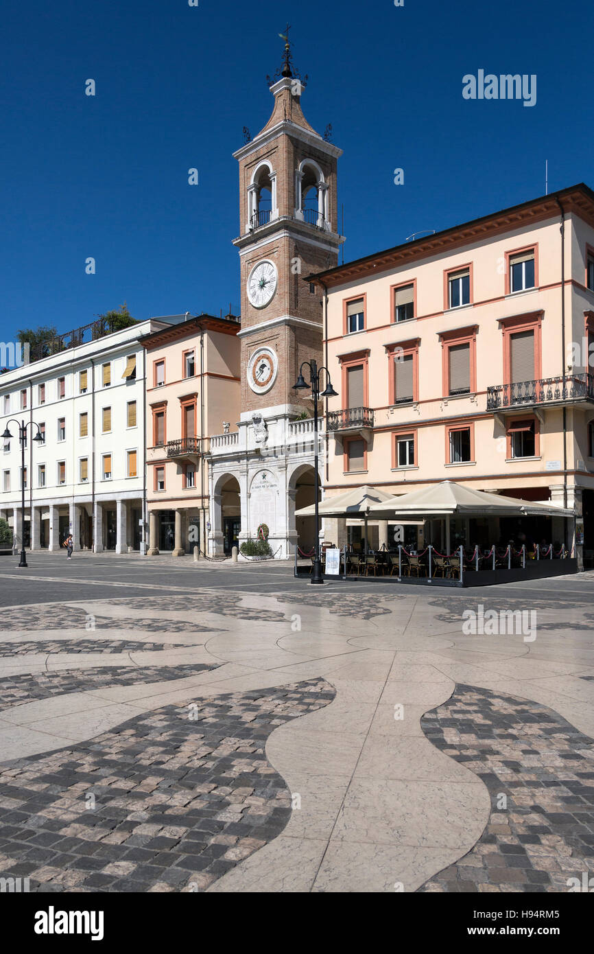 The Clock Tower in the Piazza Tre Martiri, the main square in the city