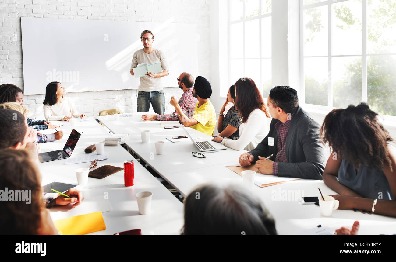 Business Meeting Teamwork Office Cooperation Concept Stock Photo - Alamy