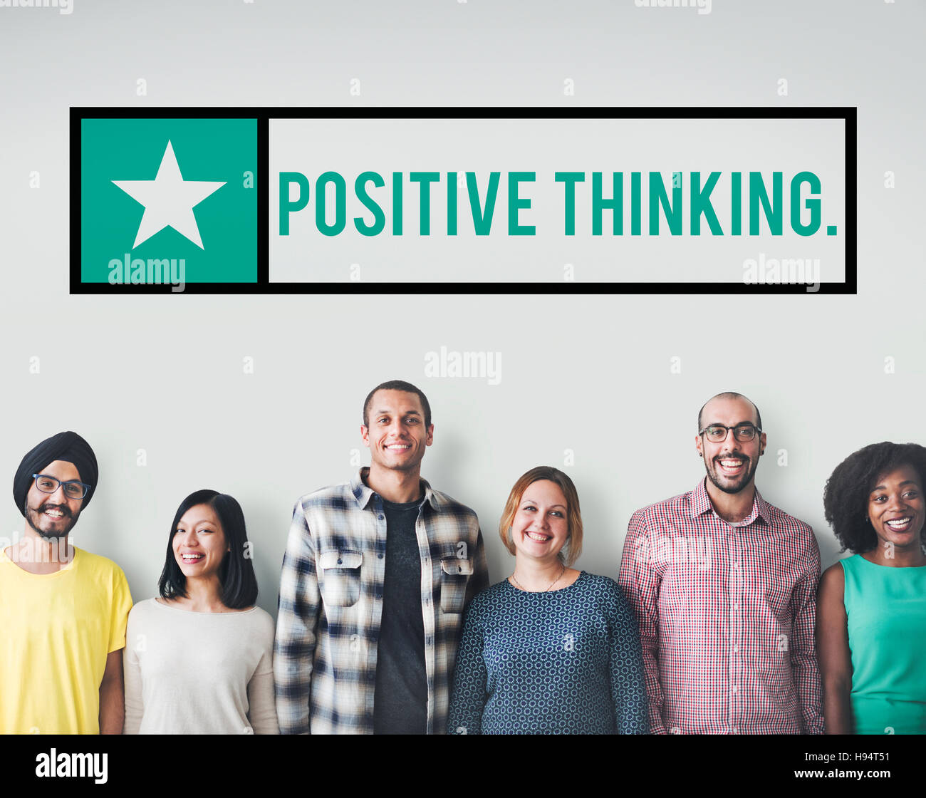Positive Thinking Choice Attitude Inspire Focus Concept Stock Photo
