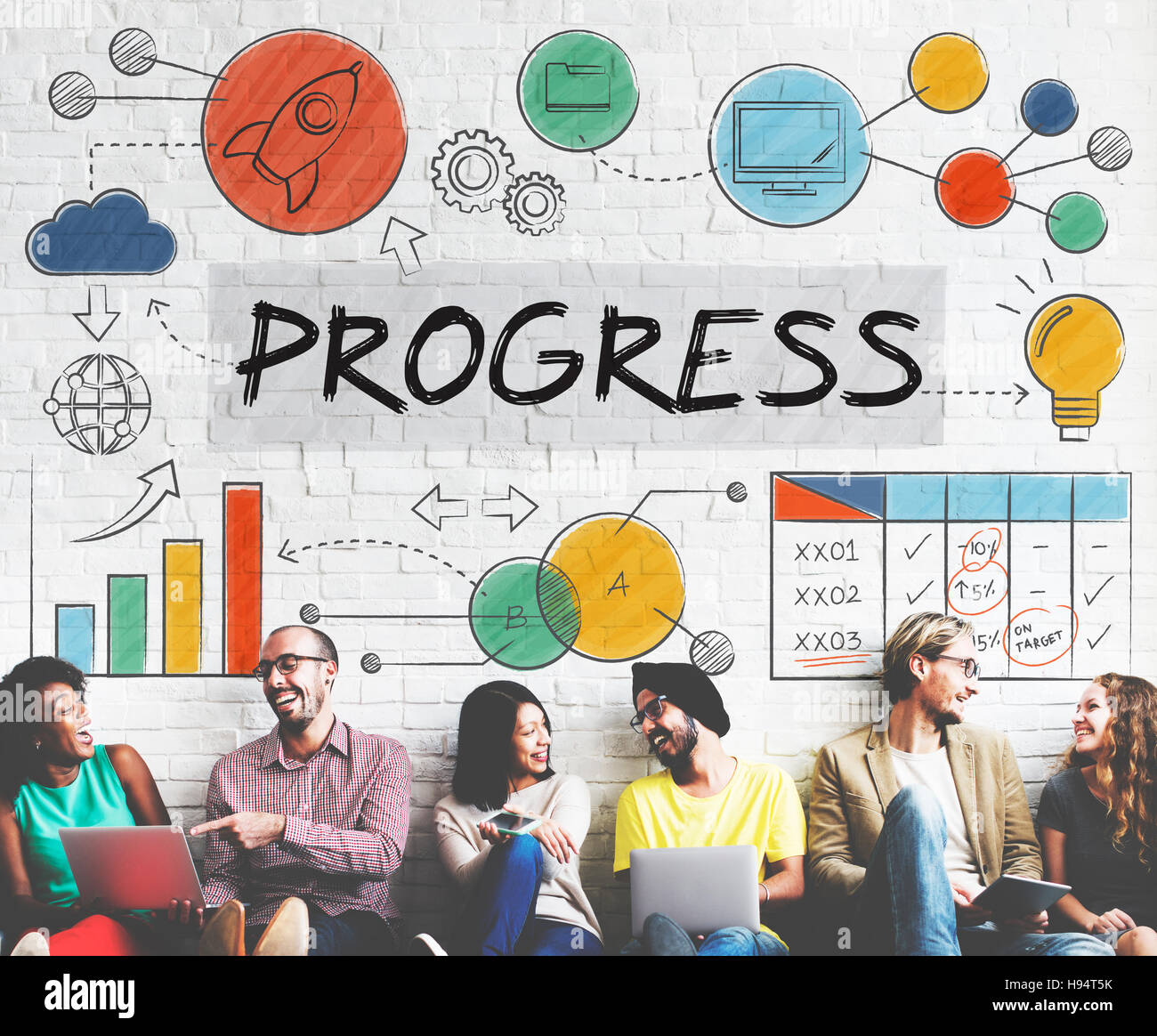 Progress Development Growth Innovation Advancement Concept Stock Photo 