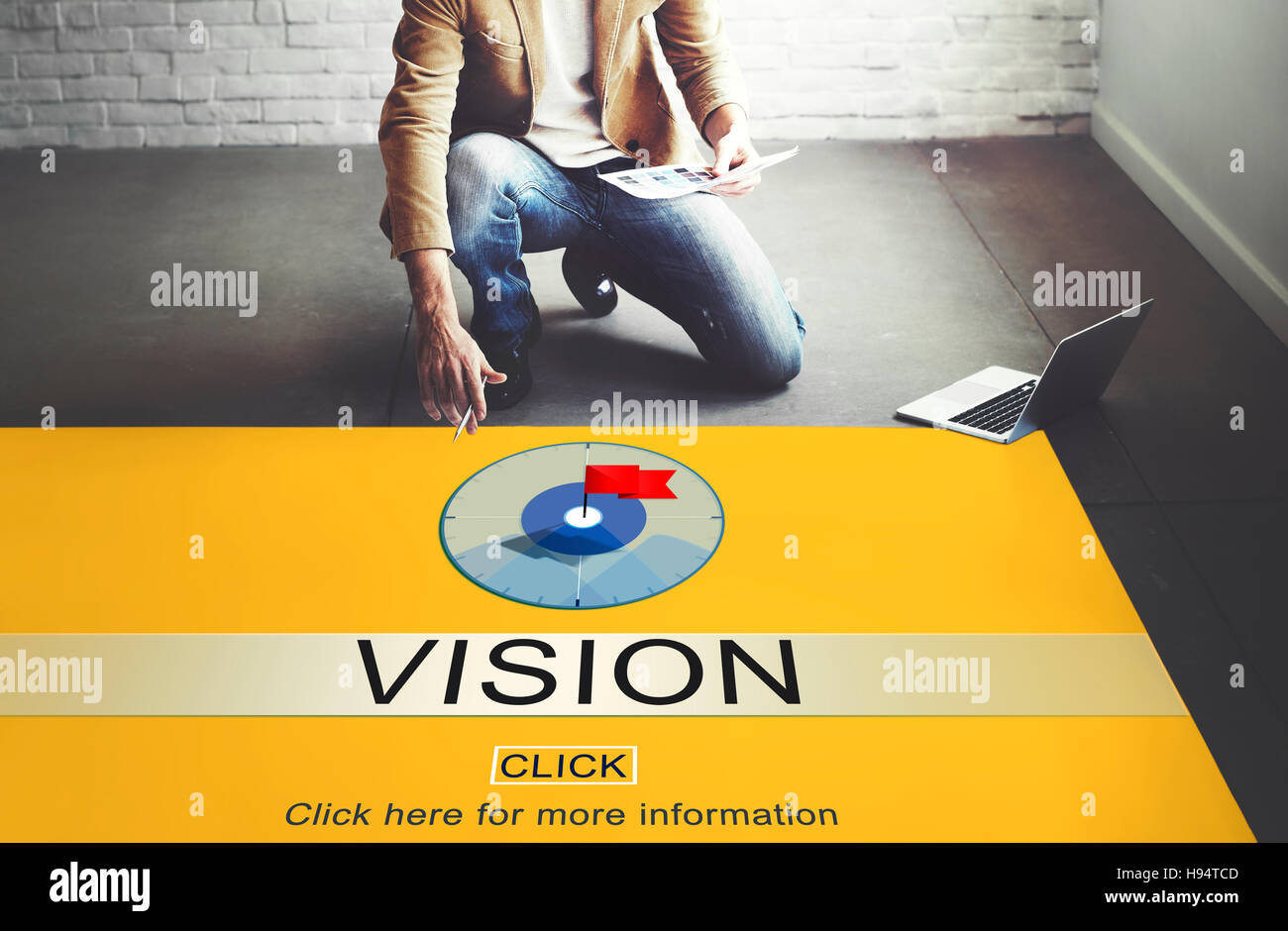 Vision Value Mean Objective Philisophy Target Concept Stock Photo