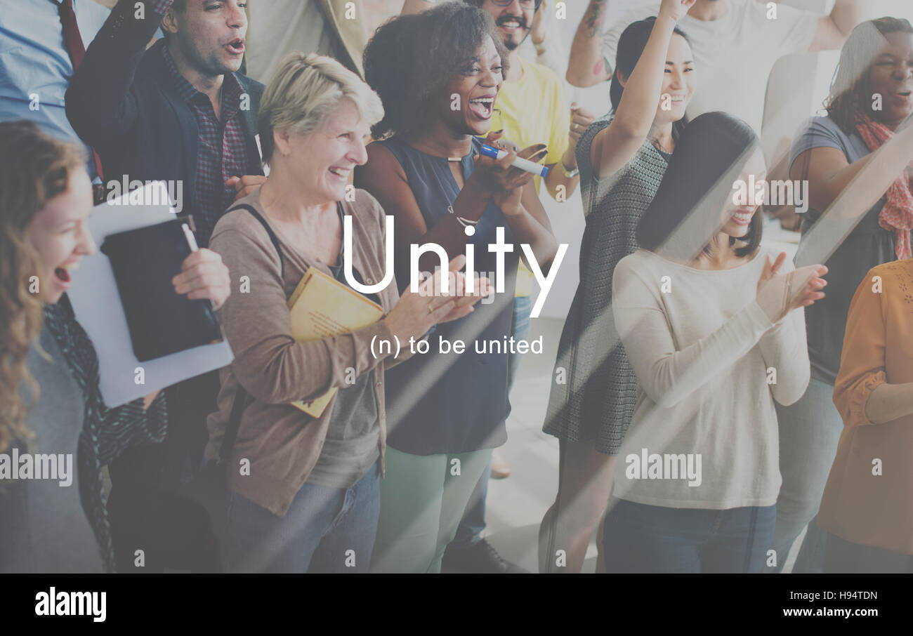 Unity Community Connection Cooperation Team Concept Stock Photo - Alamy