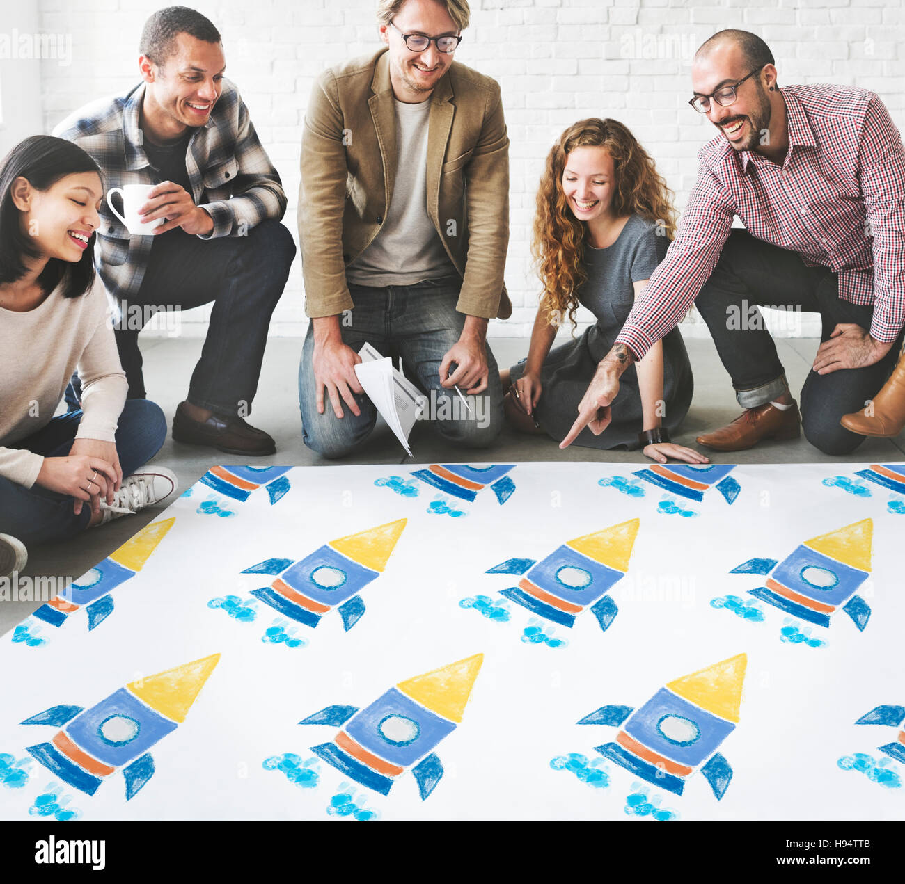 Launch Ignition Create Innovation Rocket Concept Stock Photo Alamy