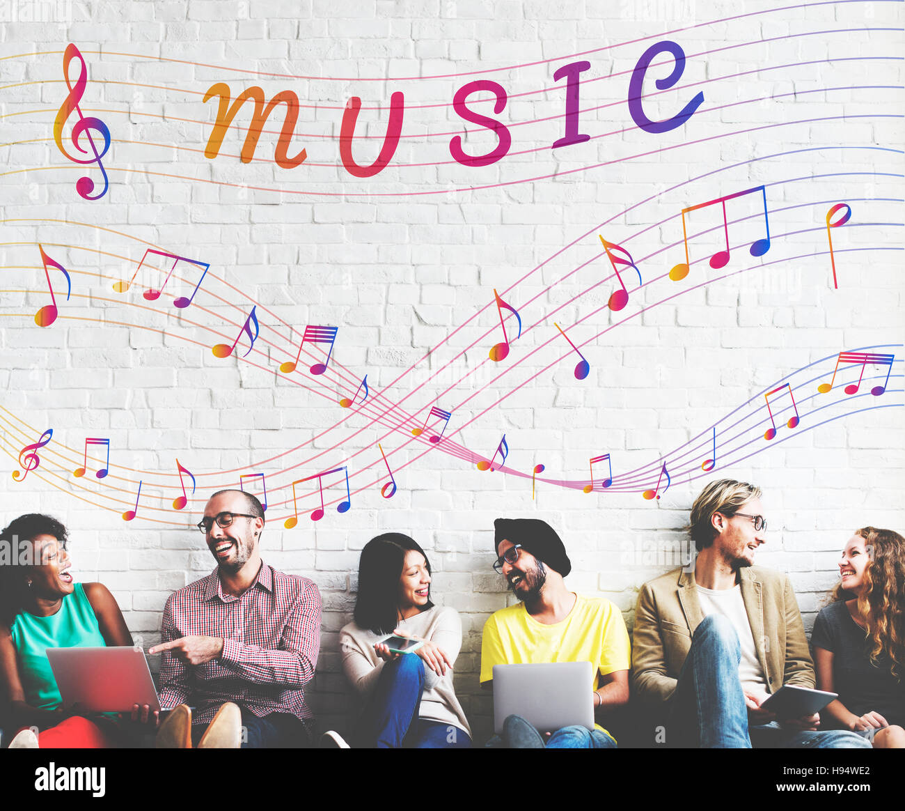 Music Note Art of Sound Instrumental Concept Stock Photo Alamy