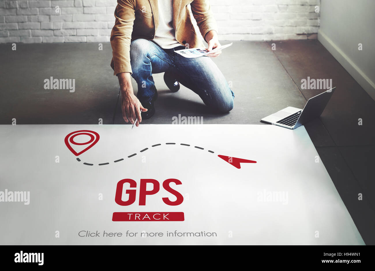 GPS Global Position Search Technology Track Concept Stock Photo Alamy