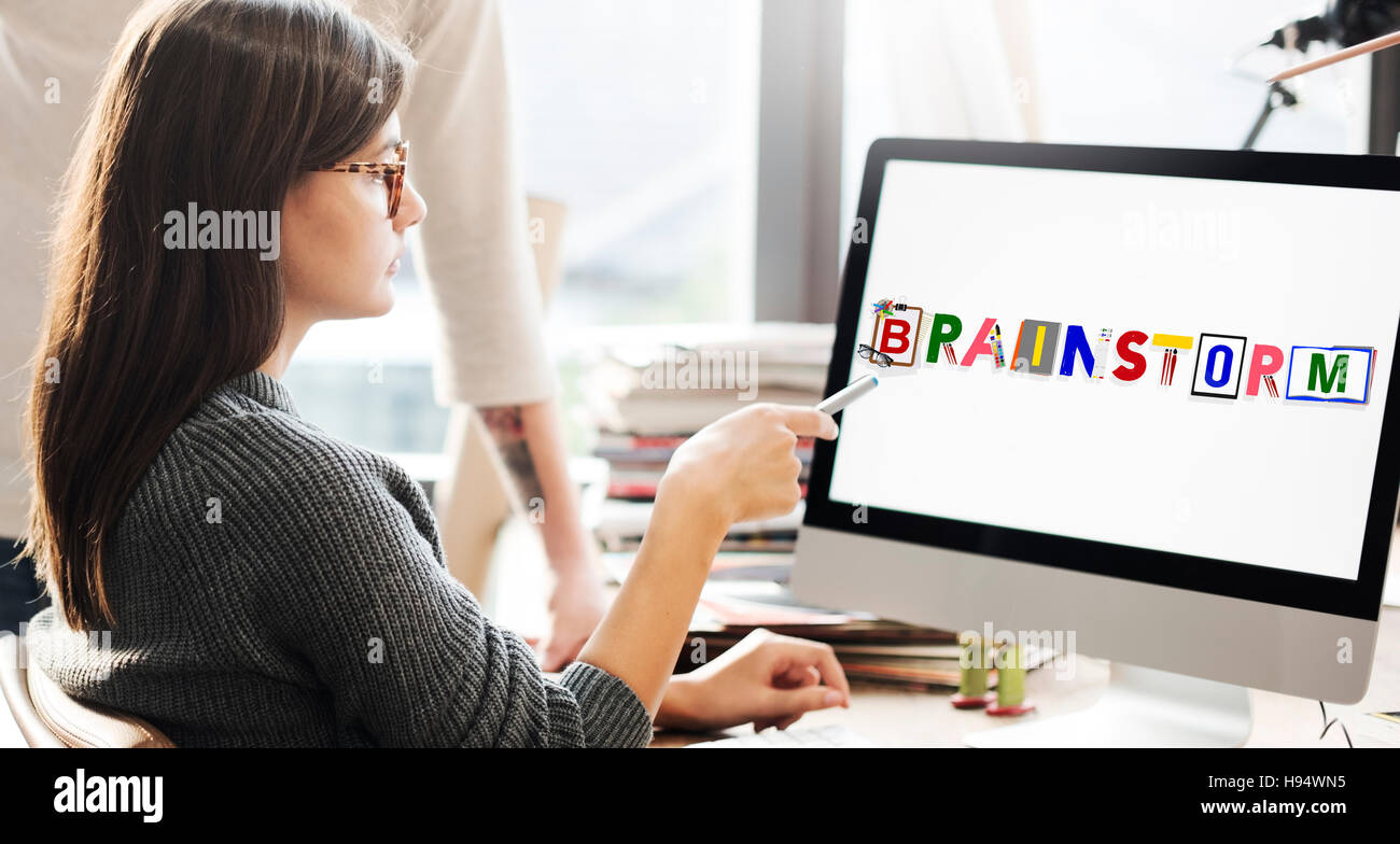 Brainstorm Planning Thinking Analysis Sharing Concept Stock Photo - Alamy