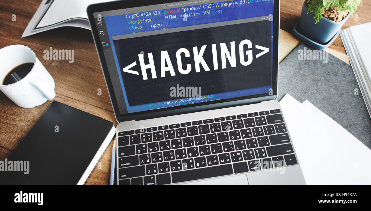 Hacking Hacking Coding Criminal Cyber Concept Stock Photo