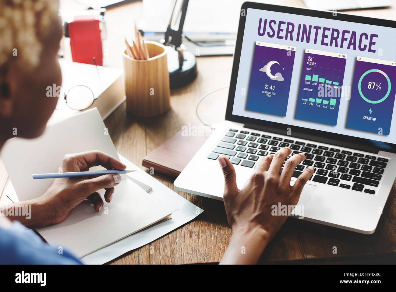 User Interface Operating System Electronic Technology Concept Stock ...