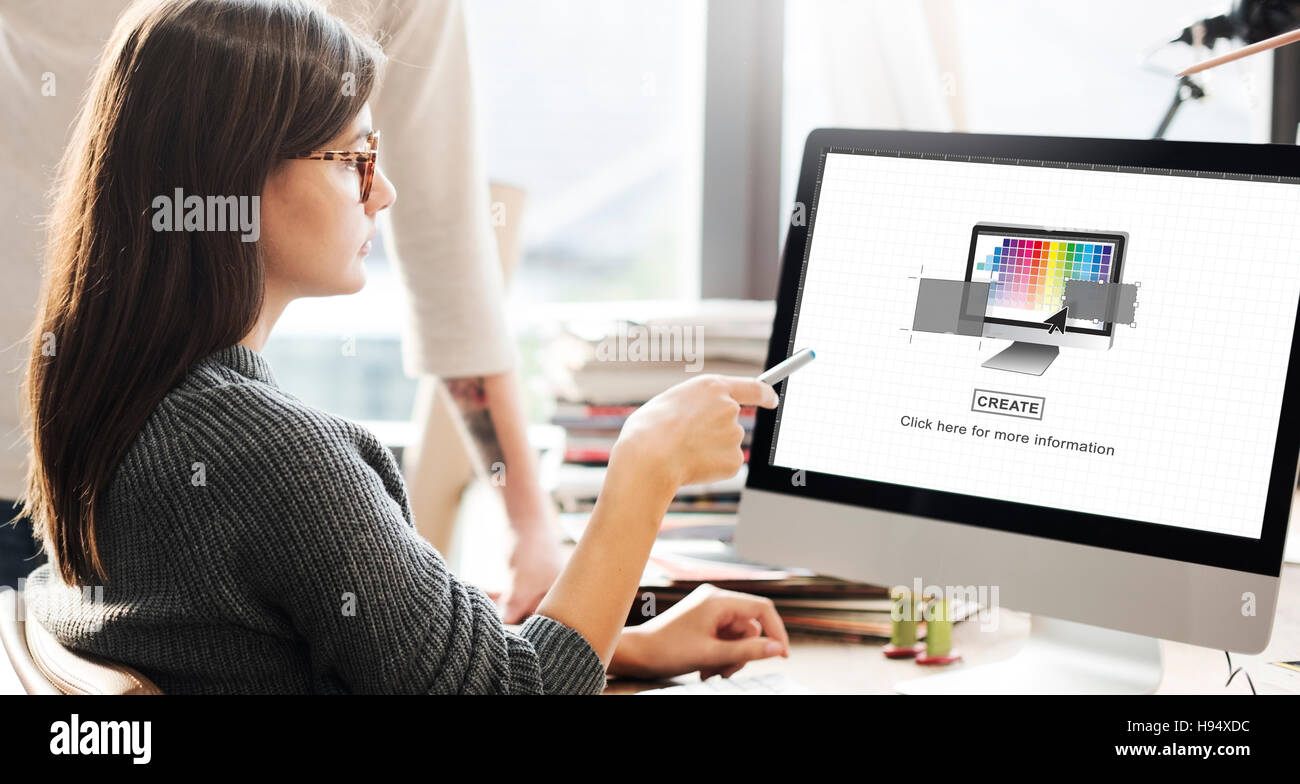 Palette Digital Idea Computer Graphics Concept Stock Photo Alamy