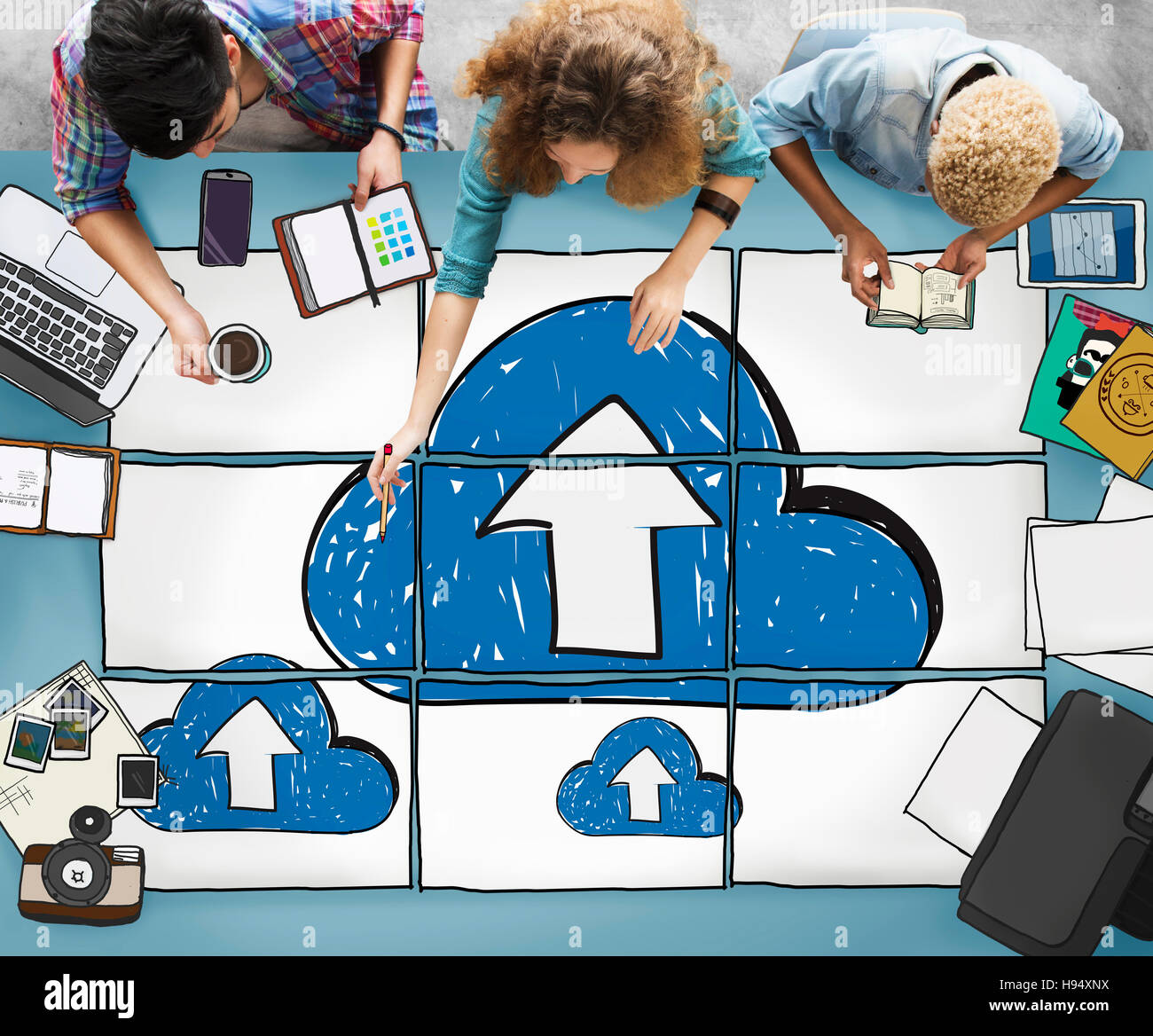 Cloud Computing Network Data Digital Information Concept Stock Photo ...