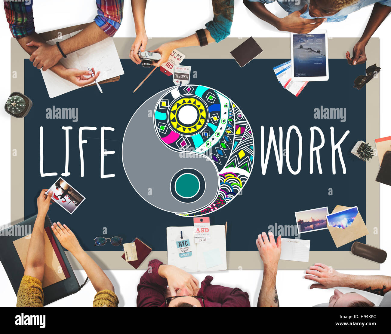 Life Work Balance Functional Nature Active Style Concept Stock Photo ...