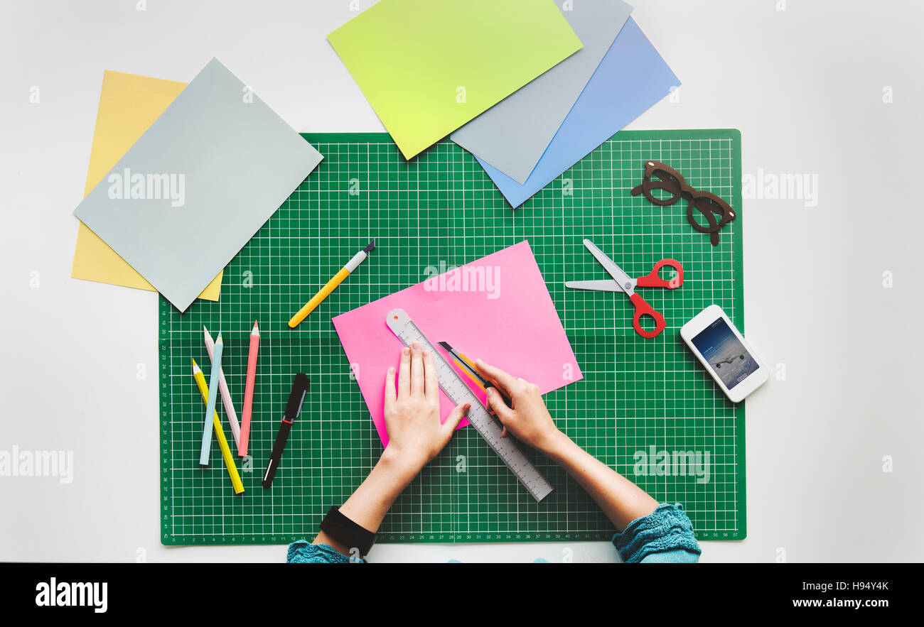 Office Station Workplace Stationery Job Concept Stock Photo Alamy