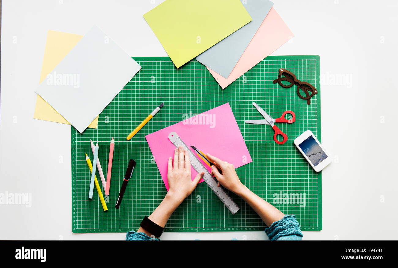 Office Station Workplace Stationery Job Concept Stock Photo Alamy