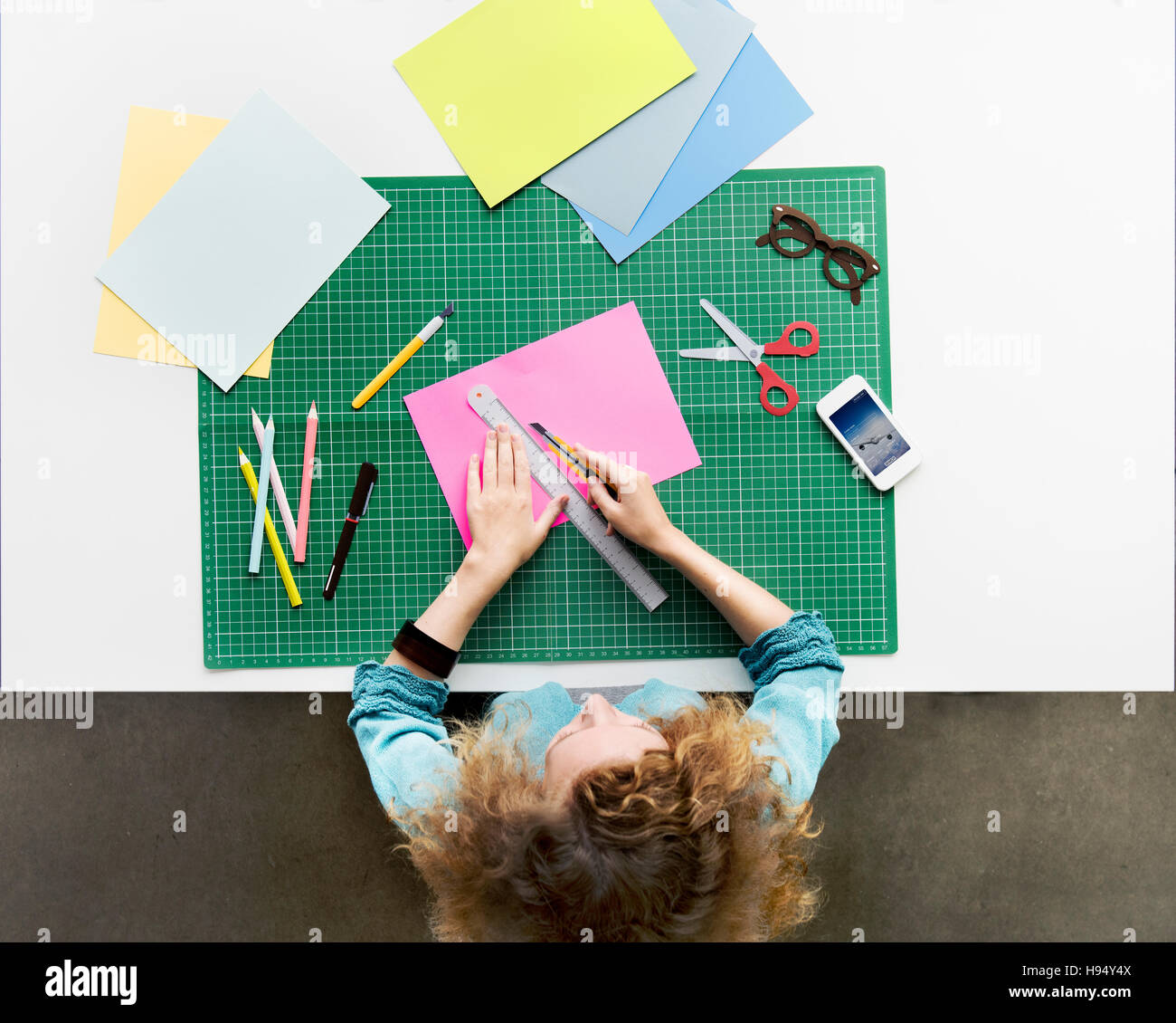 Office Station Workplace Stationery Job Concept Stock Photo Alamy