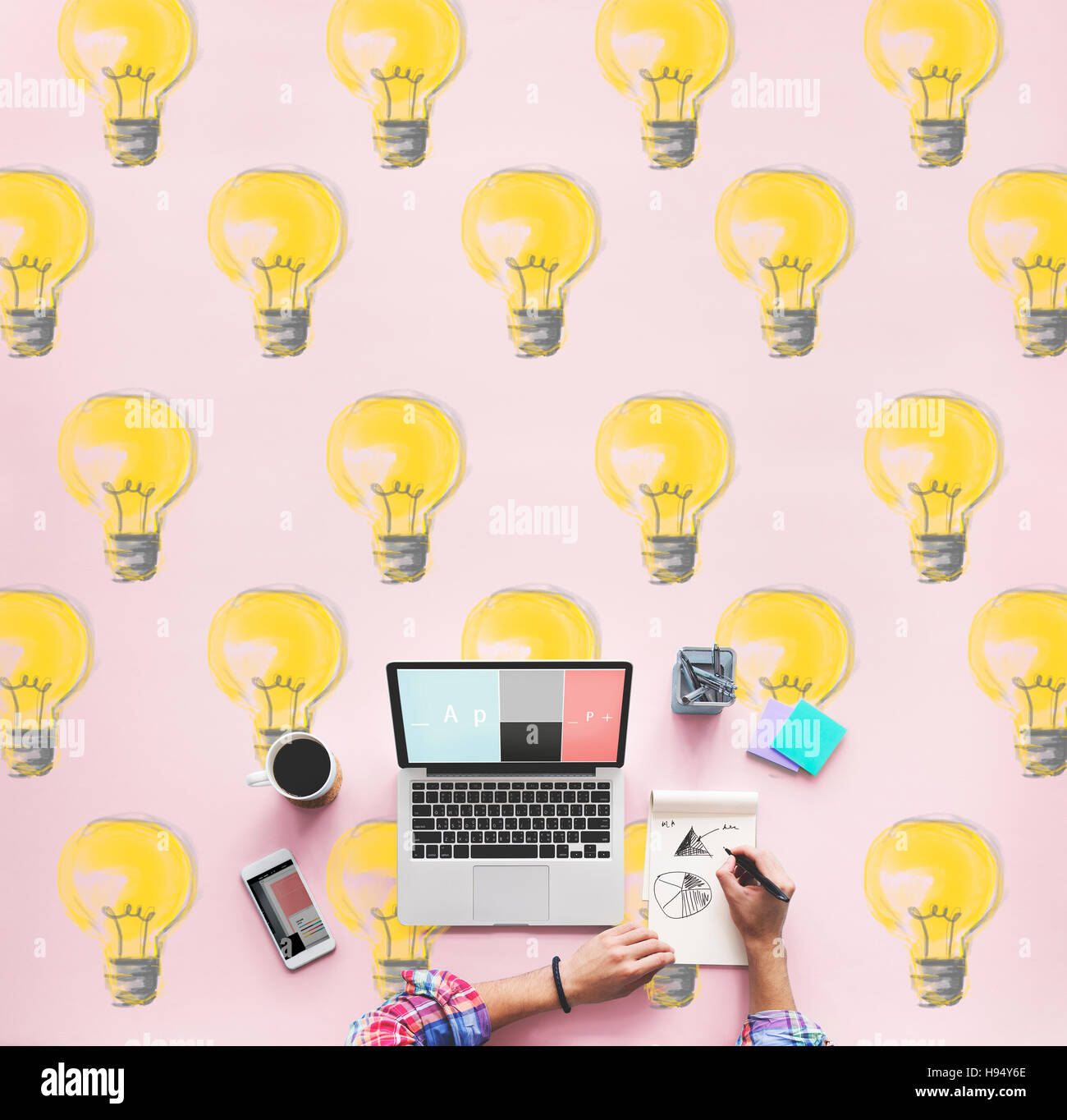 Bulb Electricity Illumination Idea Lighting Concept Stock Photo - Alamy