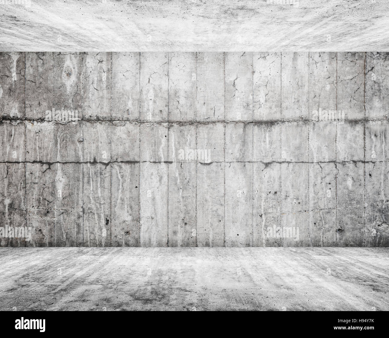 Abstract white interior, empty room with concrete walls Stock Photo