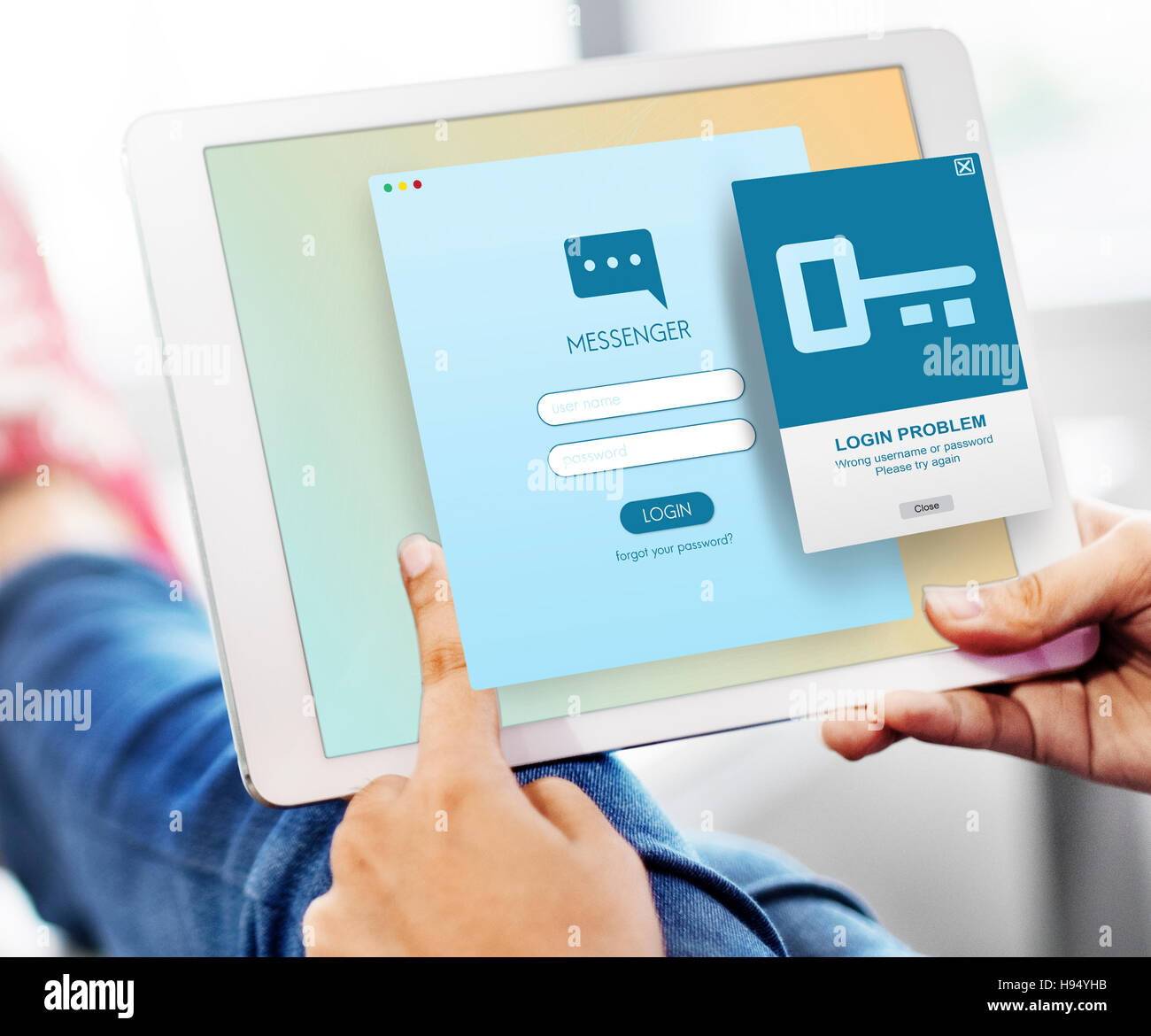 Security Register Sign In Security Register Account Apply Concept Stock Photo - Alamy