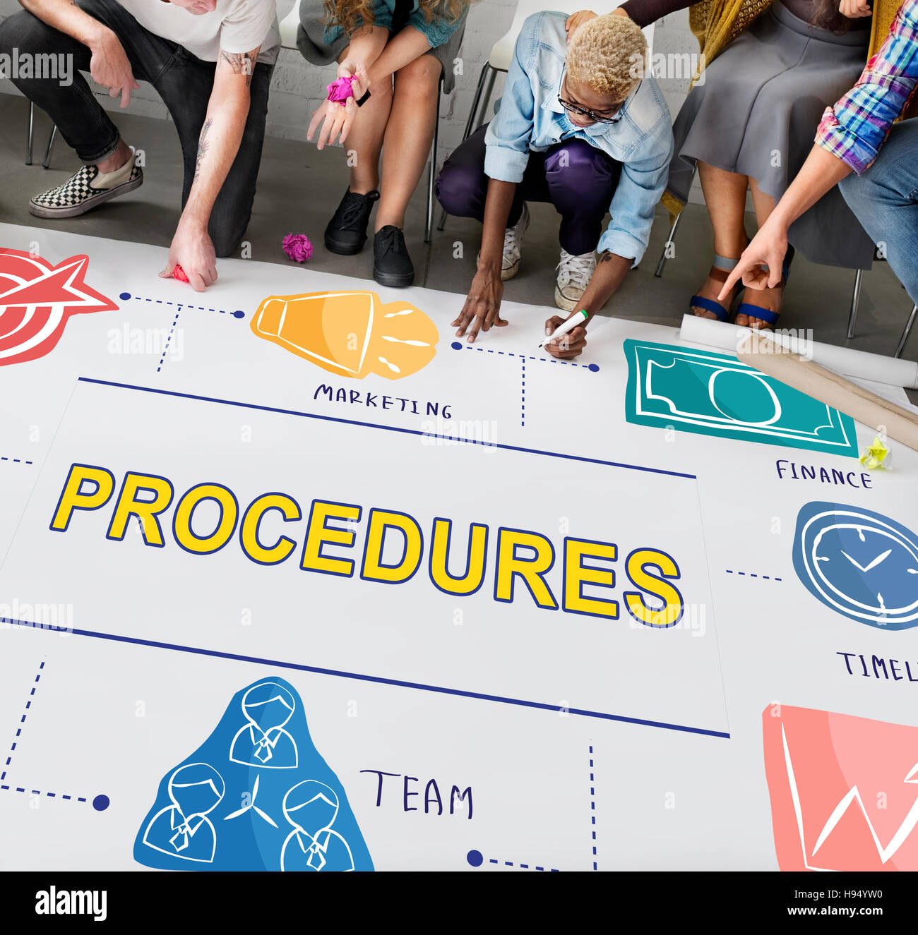 Procedures Action Business Organization Process Concept Stock Photo