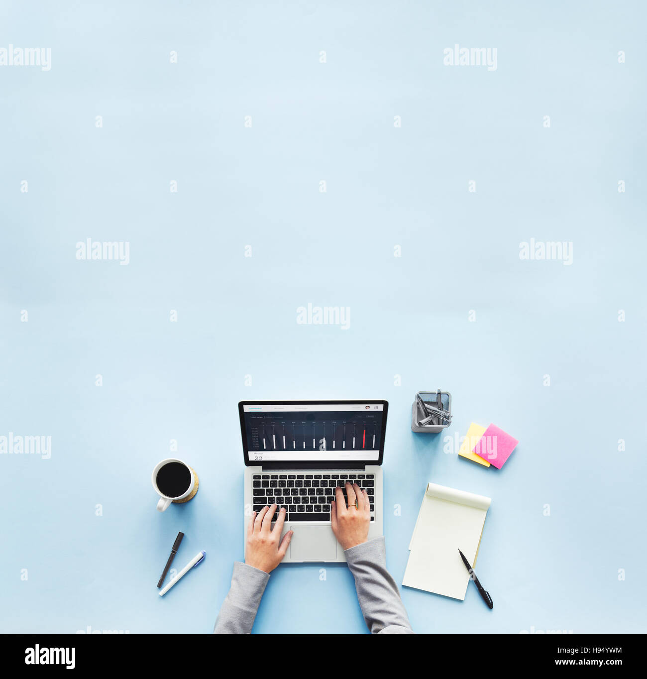 Computer Laptop Research Working Desk Concept Stock Photo - Alamy