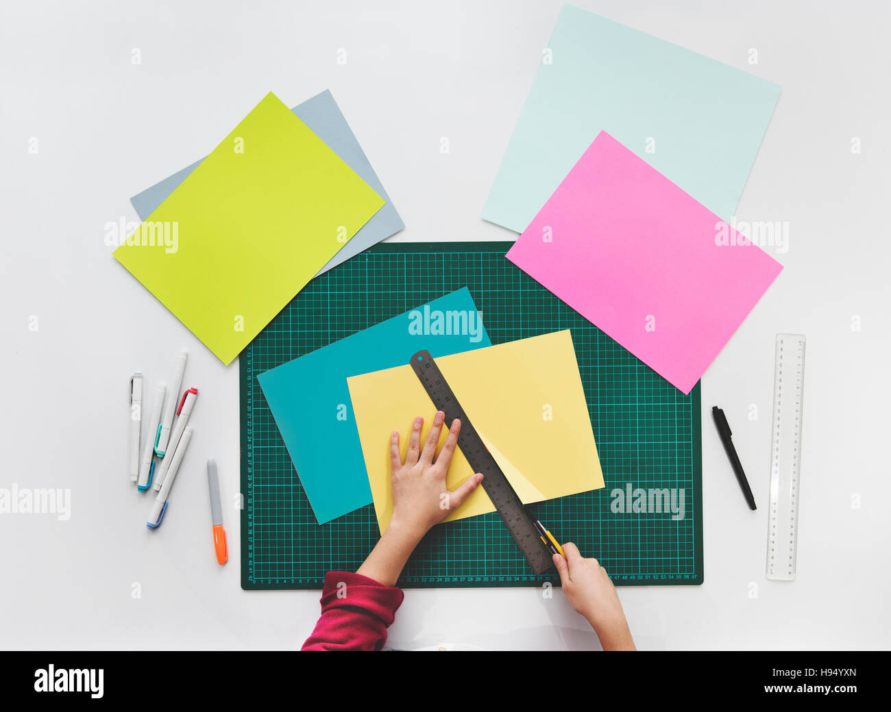 Office Station Workplace Stationery Job Concept Stock Photo Alamy