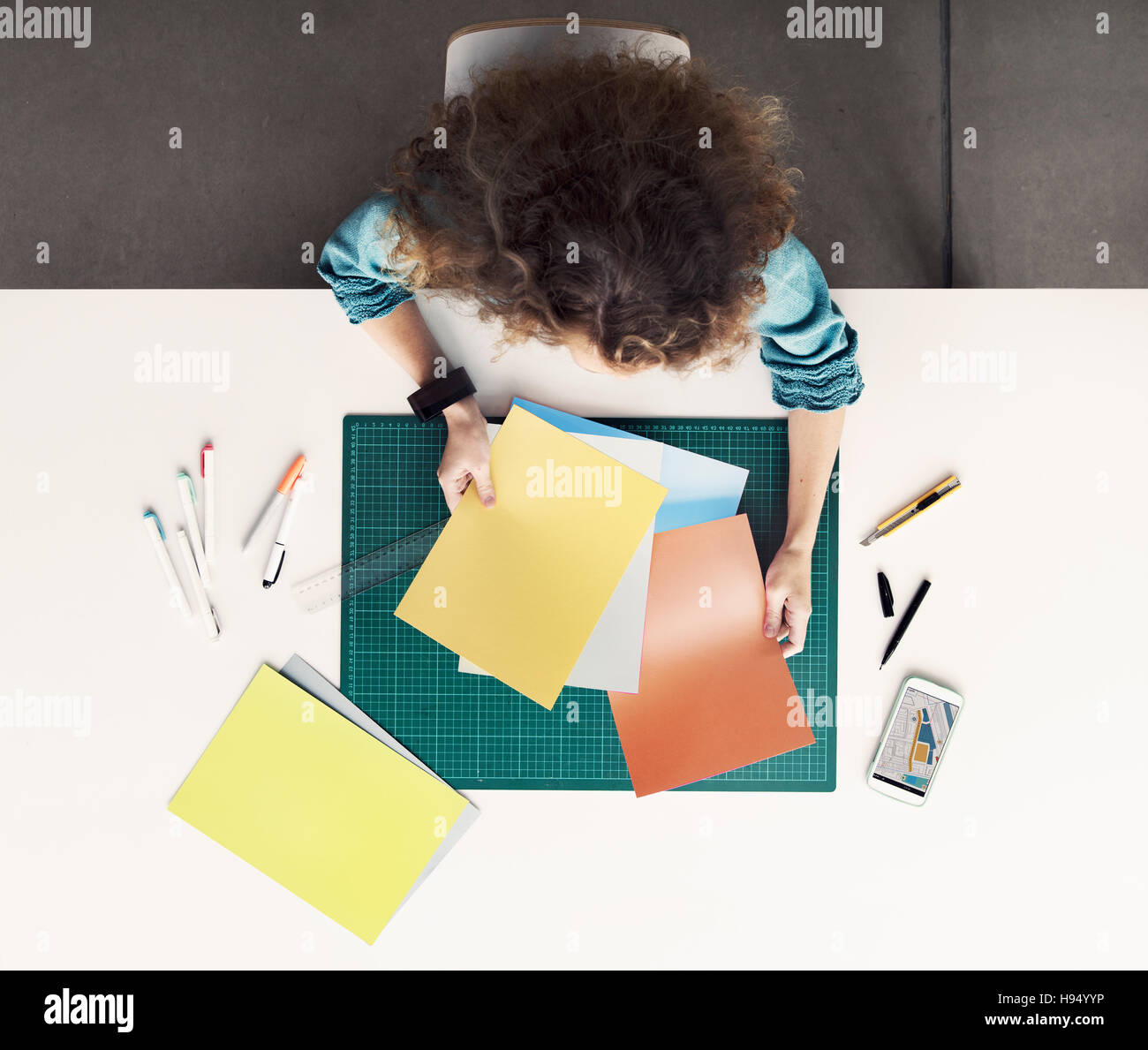 Office Station Workplace Stationery Job Concept Stock Photo Alamy