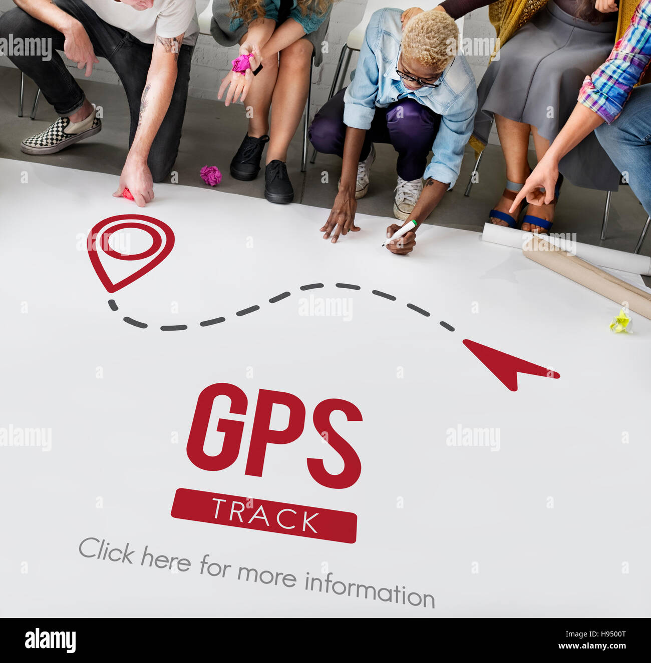 GPS Global Position Search Technology Track Concept Stock Photo - Alamy