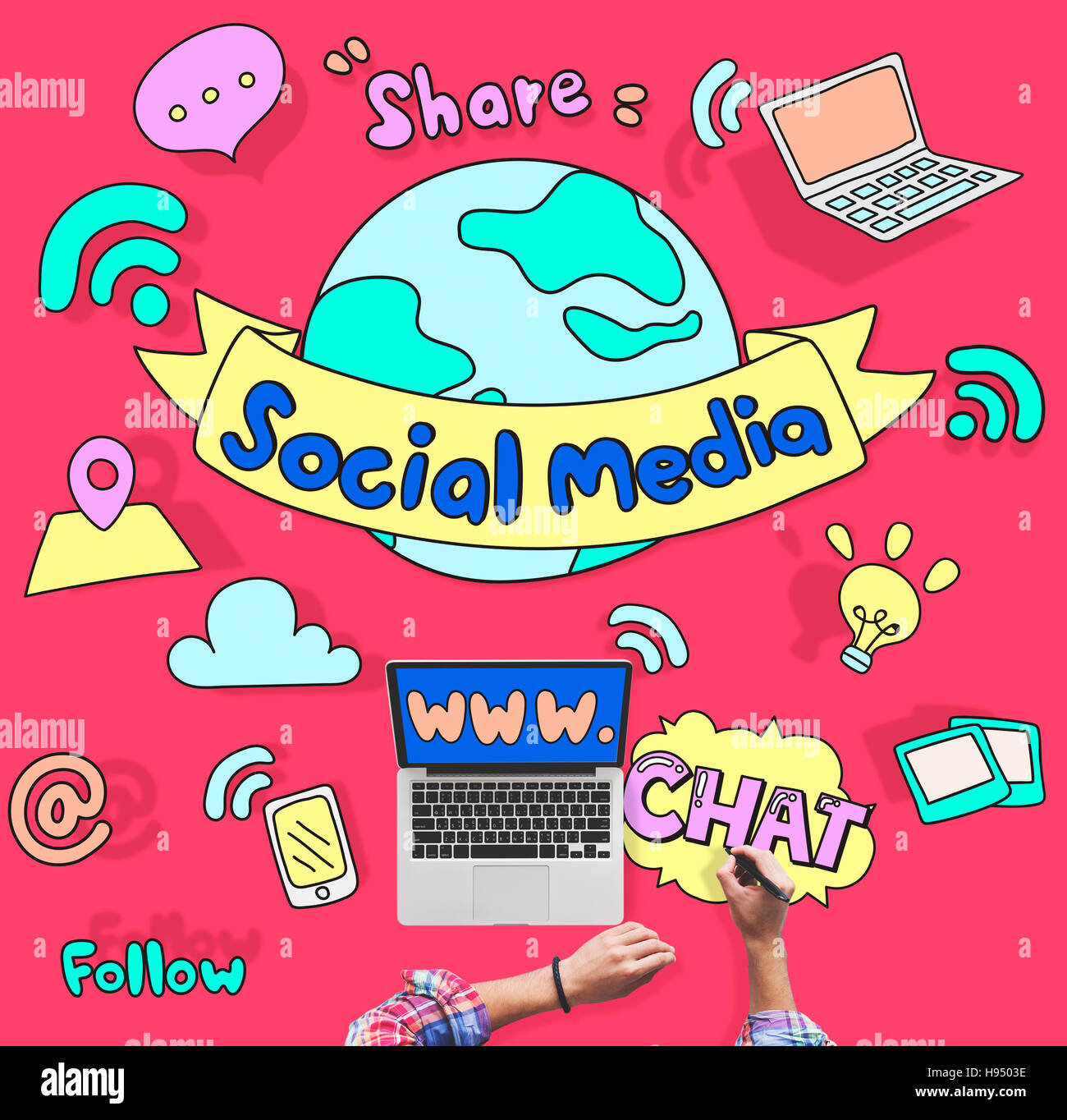 Social Media Connection Communication Concept Stock Photo Alamy