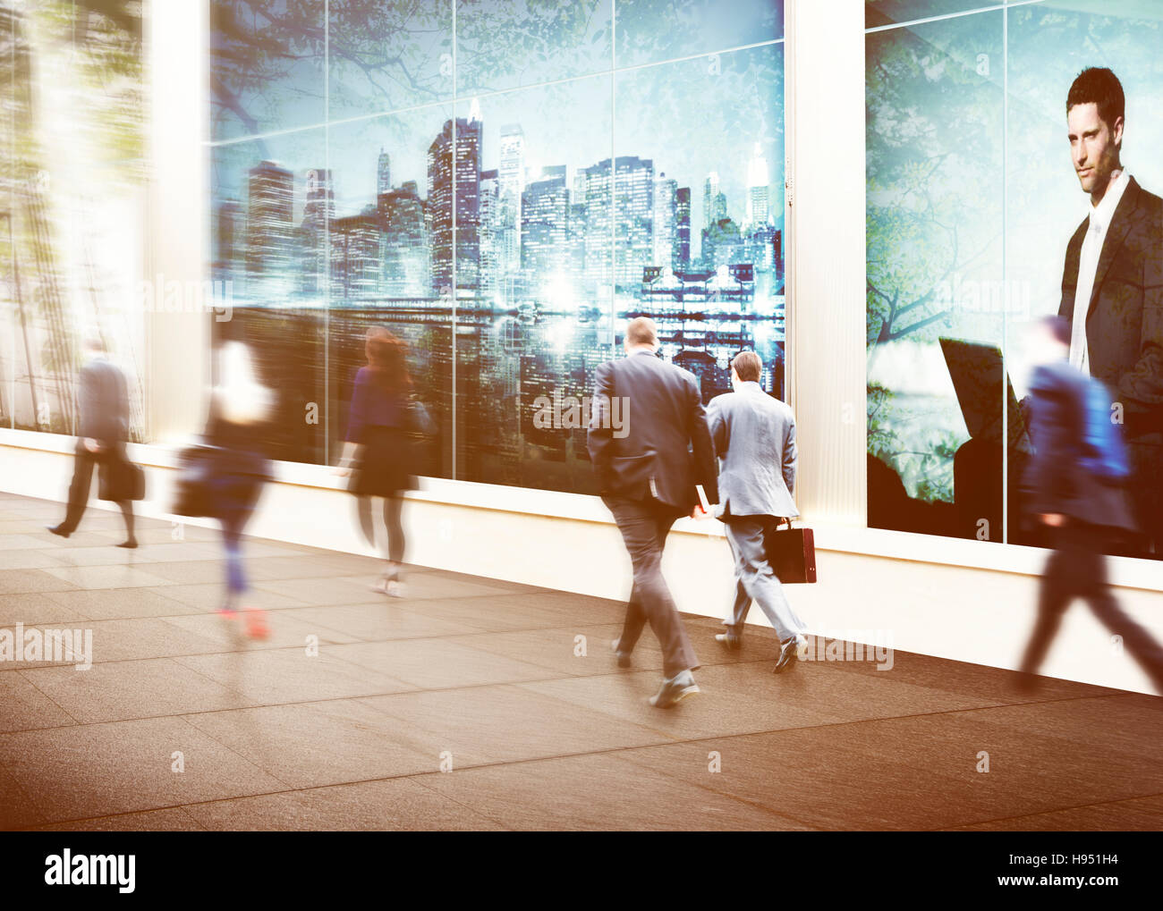 Business People Walking Commuter City Urban Concept Stock Photo - Alamy