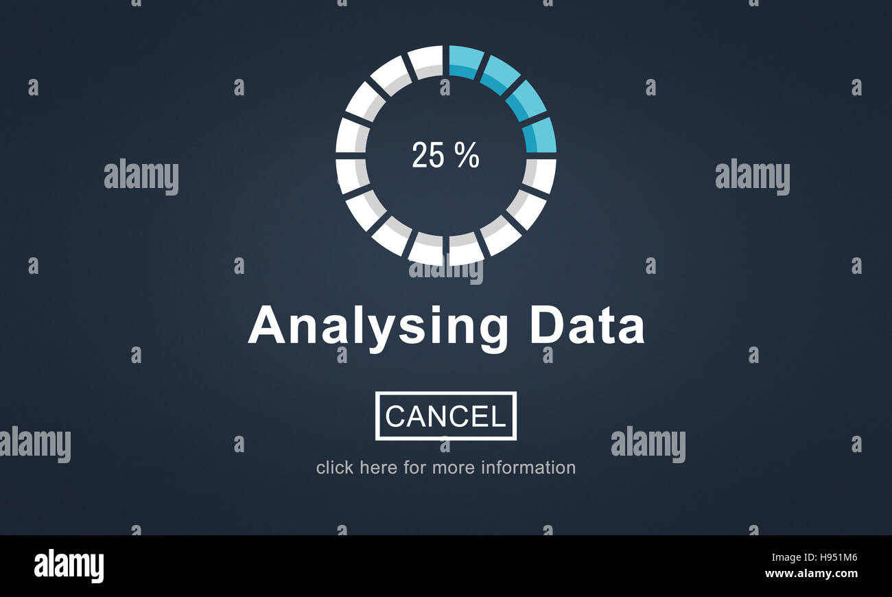 Analysing Data Loading Progress Bar Concept Stock Photo - Alamy