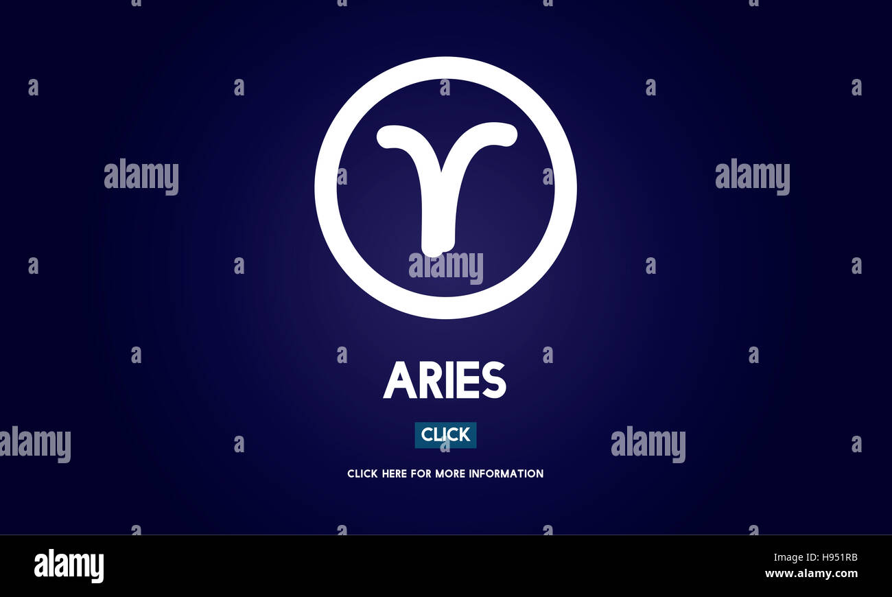Aries Astrology Horoscope Zodiac Concept Stock Photo
