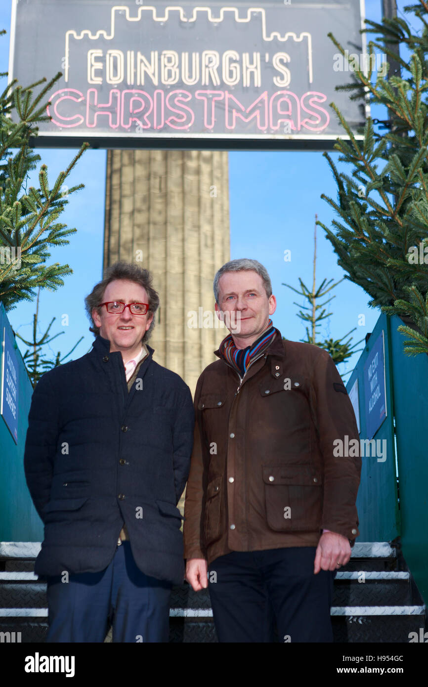 Edinburgh, UK. 18th November 2016. Edinburgh's Christmas and Standard Life new sponsor of St Andrew Square Ice Rink. Pictured Charlie Wood director of Underbelly and Graeme McEwan chief communication officer of Standard Life. Pako Mera/Alamy Live News Stock Photo