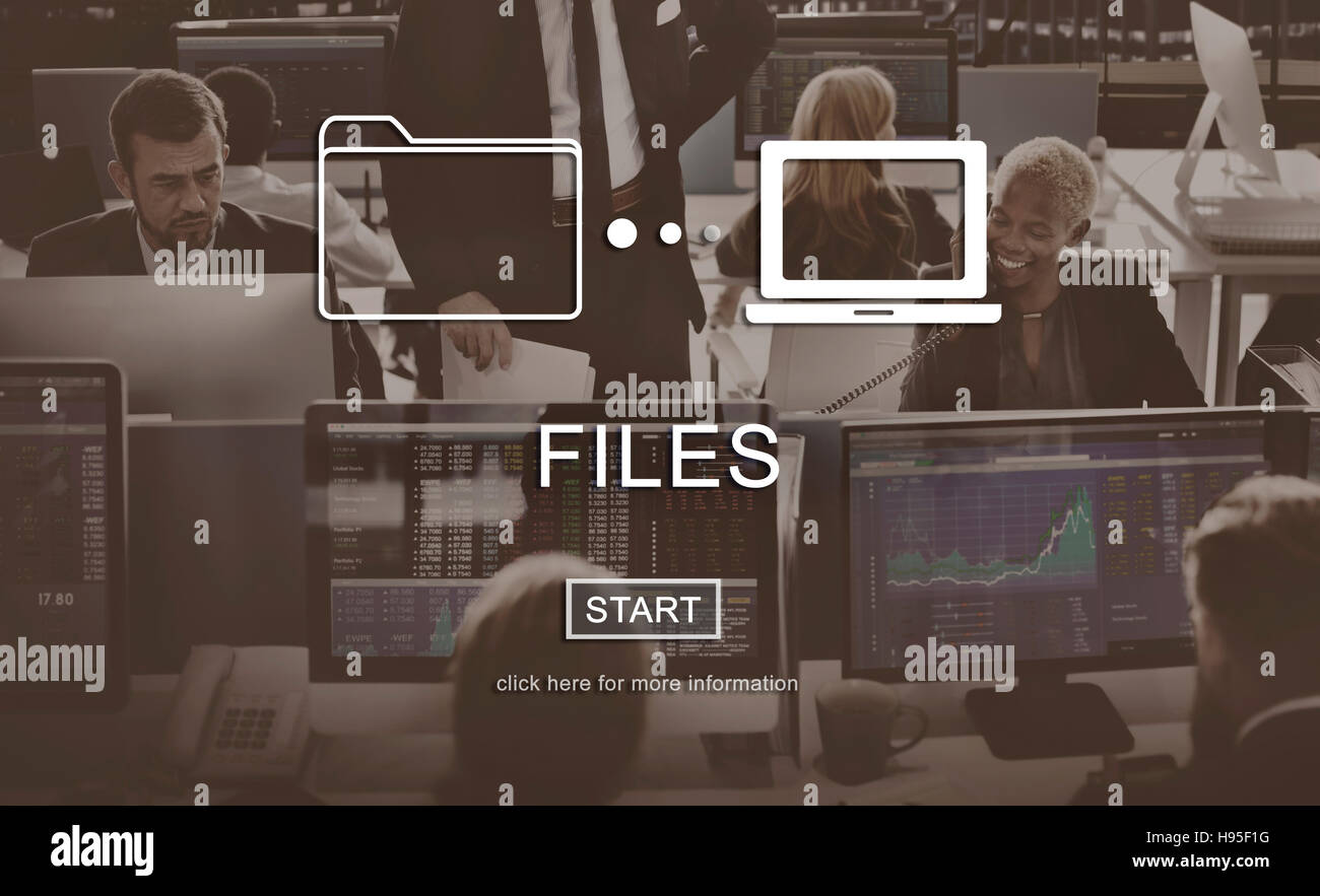 Files Data Information Message Network Share Concept Stock Photo - Alamy