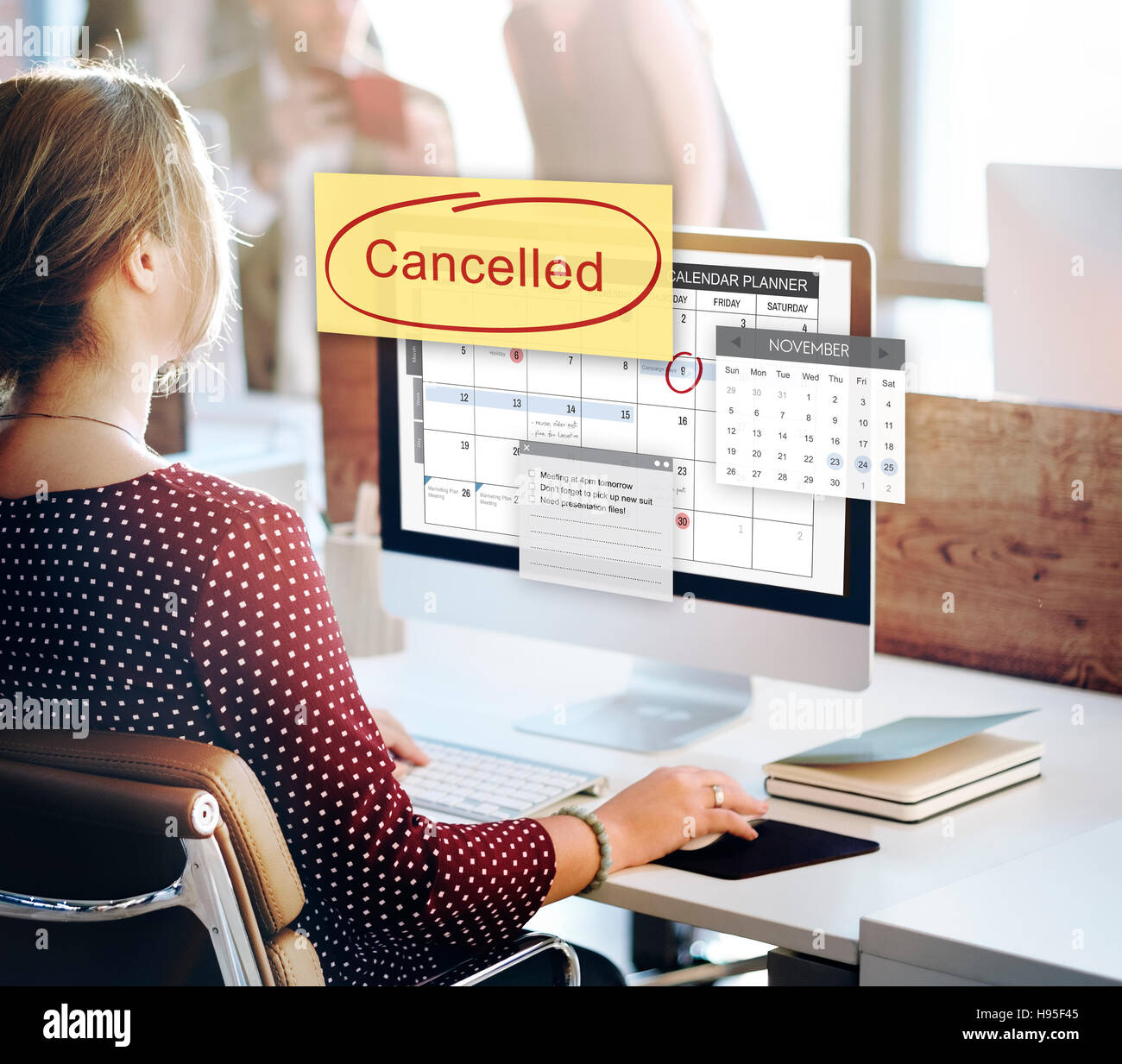 Cancelled Appointment Planner Ignore Concept Stock Photo - Alamy