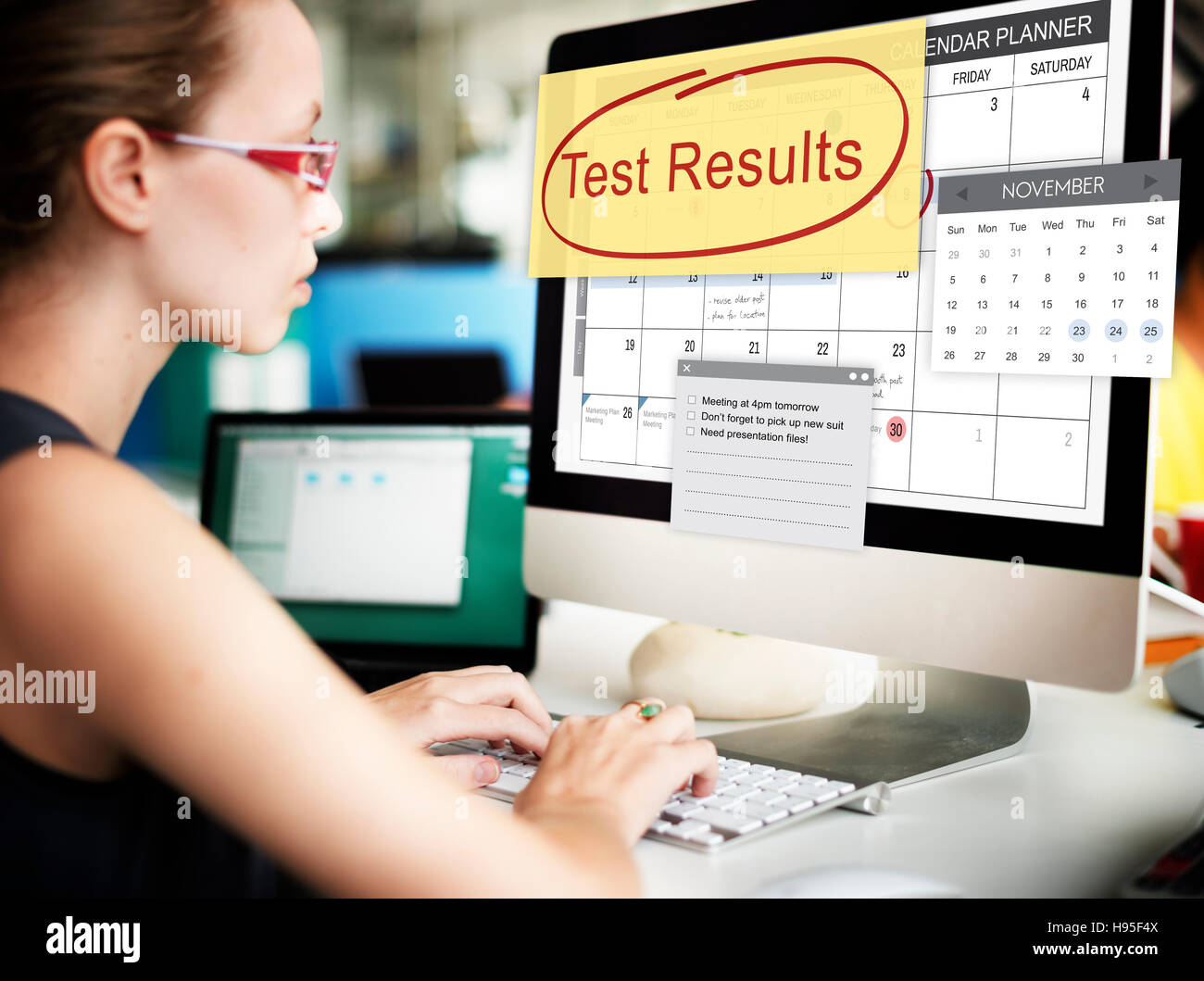Test Results Report Research Examination Concept Stock Photo